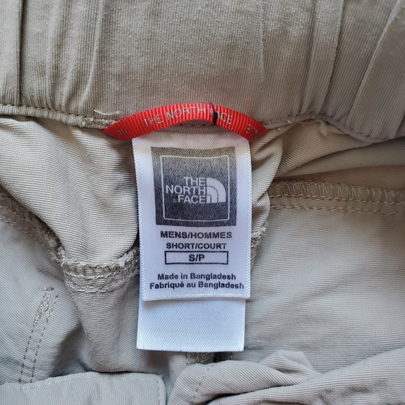 North face men's nylon zip off khaki cargo hiking pants shorts with belt sz S - Picture 4 of 12